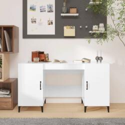 vidaXL Birou, alb extralucios, 140x50x75 cm, lemn compozit GartenMobel Dekor (812777)