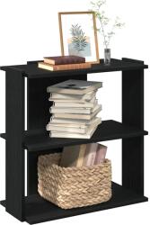 vidaXL Biblioteca cu 3 niveluri, negru, 60x30x60 cm, lemn prelucrat GartenMobel Dekor (860248) Biblioteca
