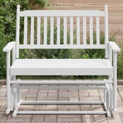 vidaXL Banca glisanta, alb, 118x70x104, 5 cm, lemn masiv de plop GartenMobel Dekor (4008868) Balansoar