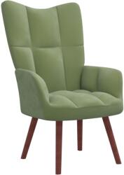 vidaXL Scaun de relaxare, verde deschis, catifea GartenMobel Dekor (328054)