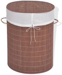 vidaXL Cos de rufe din bambus, oval, maro GartenMobel Dekor (245580)
