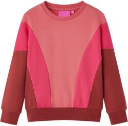 vidaXL Bluzon pentru copii, color block roz si henna, 104 GartenMobel Dekor (13990)