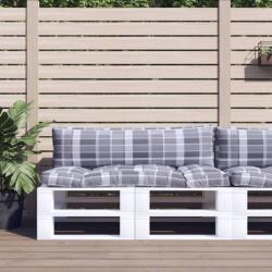 vidaXL Perne pentru paleti, 2 buc. gri carouri GartenMobel Dekor (360936)