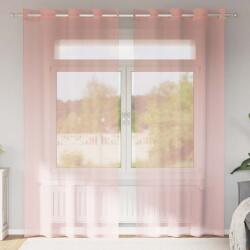 vidaXL Perdele Voile cu Oelii 2 buc Roz 140x225 cm GartenMobel Dekor (4102097)