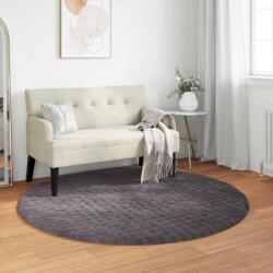 vidaXL Covor rotund antracit Ø160 cm din poliester, antiderapant, pentru interior (42022789) Covor