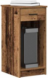 vidaXL Suport turn pentru computer cu sertar lemn vechi 35x45x77 cm GartenMobel Dekor (858747)