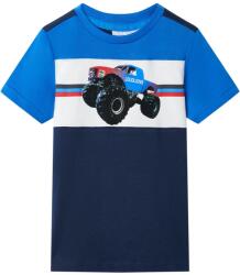 vidaXL Tricou pentru copii, albastru si bleumarin, 128 GartenMobel Dekor (12532)