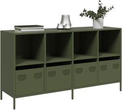 vidaXL Dulap, verde masliniu, 135x39x73, 5 cm, otel laminat la rece GartenMobel Dekor (3307165) Comoda
