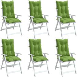vidaXL Perne scaun spatar înalt 6 buc. melanj verde 120x50x7 cm textil GartenMobel Dekor (4002363)
