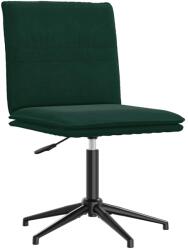vidaXL Scaun de bucatarie, verde închis, catifea GartenMobel Dekor (4101269)