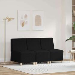vidaXL Unitate Sofa Modulara Fara Brate 3 pcs Negru 55 x 74 x 82 cm GartenMobel Dekor (3399794) Canapea