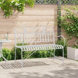 vidaXL Banca Alb Metal 103.5 x 59 x 89 cm Super durabila GartenMobel Dekor (42008118)
