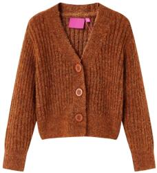 vidaXL Cardigan tricotat pentru copii, coniac, 92 GartenMobel Dekor (14947)