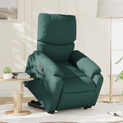 vidaXL Fotoliu rabatabil ridicare pe verticala, verde închis, textil GartenMobel Dekor (3204830)