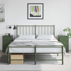 vidaXL Noptiere, 2 buc. , verde olive, 34, 5x39x62 cm, otel GartenMobel Dekor (841784)