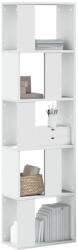 vidaXL Biblioteca cu 5 niveluri, alb 45x23, 5x162, 5 cm lemn prelucrat GartenMobel Dekor (852780) Biblioteca
