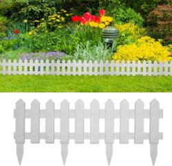 vidaXL Borduri de gazon, 25 buc. , alb, 10 m, PP GartenMobel Dekor (48616)