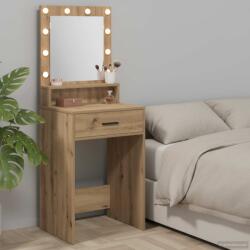 vidaXL Masa de Machiaj Stejar Artizanal 50 x 41 x 135 cm Lemn compozit GartenMobel Dekor (865099)