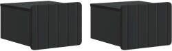 vidaXL Set 2 noptiere suspendate negre din lemn prelucrat, 33 x 34, 5 x 24 cm (898258)