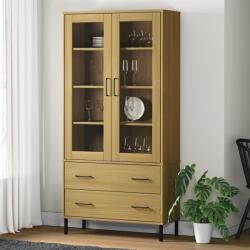 vidaXL Biblioteca cu picioare metalice OSLO, maro, 85x35x172, 5 cm lemn GartenMobel Dekor (350991) Biblioteca