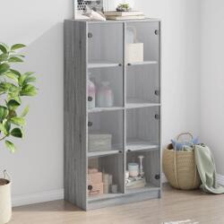 vidaXL Dulap înalt cu usi, gri sonoma, 68x37x142 cm, lemn compozit GartenMobel Dekor (3295862) Comoda