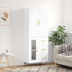 vidaXL Dulap înalt, alb, 69, 5x34x180 cm, lemn compozit GartenMobel Dekor (3195939) Comoda