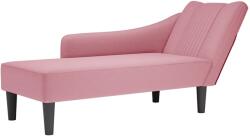 vidaXL Sezlong cu cotiera dreapta catifea roz GartenMobel Dekor (4009795)