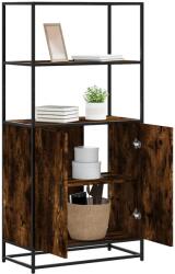 vidaXL Dulapuru stejar afumat 68x35x139 cm lemn si metal prelucrat GartenMobel Dekor (849051) Comoda