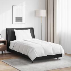 vidaXL Pilota de iarna cu perna, alba, pene de rata, 135x220 cm, 2 piese (3376306) Lenjerie de pat