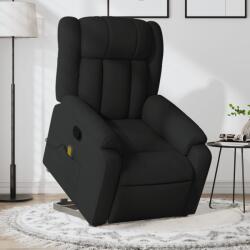 vidaXL Fotoliu rabatabil de masaj, cu ridicare, negru, material textil GartenMobel Dekor (3205330)