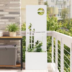 vidaXL Ghiveci de Gradina cu Panou Decorativ Alb 50 x 140 cm GartenMobel Dekor (876470)