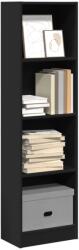 vidaXL Biblioteca, negru, 40x24x143 cm, lemn prelucrat GartenMobel Dekor (857784) Biblioteca