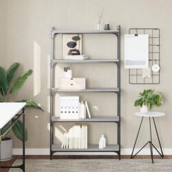 vidaXL Biblioteca cu 5 niveluri gri sonoma 80x30x154 cm lemn prelucrat GartenMobel Dekor (837680) Biblioteca