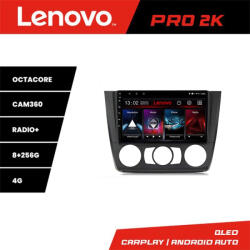 Lenovo Navigatie BMW Seria 1 E87 2007-2011, clima manuala, QLED 2K, 8GB+256GB (KIT-bmw117-manual+PRO-2K-9-8+256)