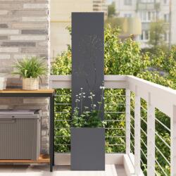 vidaXL Ghiveci de Gradina cu Panou Decorativ Antracit 32 x 140 cm GartenMobel Dekor (876387)