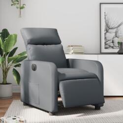 vidaXL Fotoliu rabatabil electric, gri, piele ecologica GartenMobel Dekor (3206738)