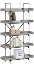 vidaXL Biblioteca 5 niveluri gri sonoma 100x33x180, 5 cm lemn compozit GartenMobel Dekor (837700) Biblioteca