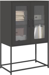 vidaXL Dulap înalt, negru, 68x39x107 cm, otel GartenMobel Dekor (853374) Comoda
