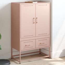vidaXL Dulap înalt, roz, 68x39x111, 5 cm, otel laminat la rece GartenMobel Dekor (846609) Comoda