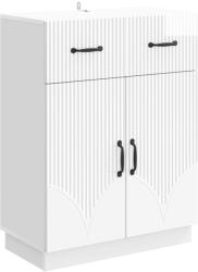 vidaXL Bufet Alb foarte lucios 66 x 34, 5 x 87 cm Lemn prelucrat GartenMobel Dekor (895329) Comoda
