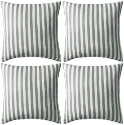 vidaXL Perne de exterior, 4 buc, imprimeu dungi, 45x45 cm, gri GartenMobel Dekor (132310)