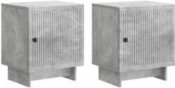 vidaXL Set 2 noptiere gri beton din lemn prelucrat, 43 x 34, 5 x 50 cm (893882)