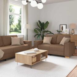 vidaXL Canapea 3 pcs Maro 220 x 80 x 84 cm Material textil din in GartenMobel Dekor (3324613) Canapea