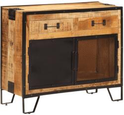 vidaXL Dulap, 80x31x66 cm, lemn masiv de mango brut si metal GartenMobel Dekor (355843) Comoda