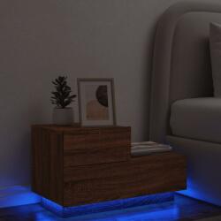 vidaXL Noptiera cu lumini LED, stejar maro, 70x36x40, 5 cm GartenMobel Dekor (836783)