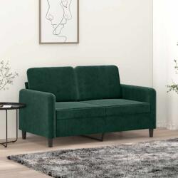 vidaXL Canapea cu 2 locuri, verde închis, 120 cm, catifea GartenMobel Dekor (359434) Canapea
