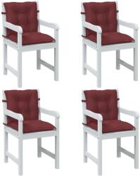 vidaXL Perne scaun spatar mic 4 buc. melanj rosu vin 100x50x7cm textil GartenMobel Dekor (4002407)