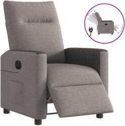 vidaXL Fotoliu rabatabil electric, gri taupe, material textil GartenMobel Dekor (3324043)