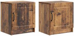 vidaXL Set 2 noptiere dormitor din lemn prelucrat, finisaj lemn vechi, 43x34, 5x47 cm (895732)