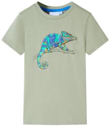 vidaXL Tricou pentru copii cu maneci scurte, kaki deschis, 116 GartenMobel Dekor (12006)